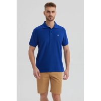 Fashionspark - Polera Hombre Piqué Básica Lisa Azulino