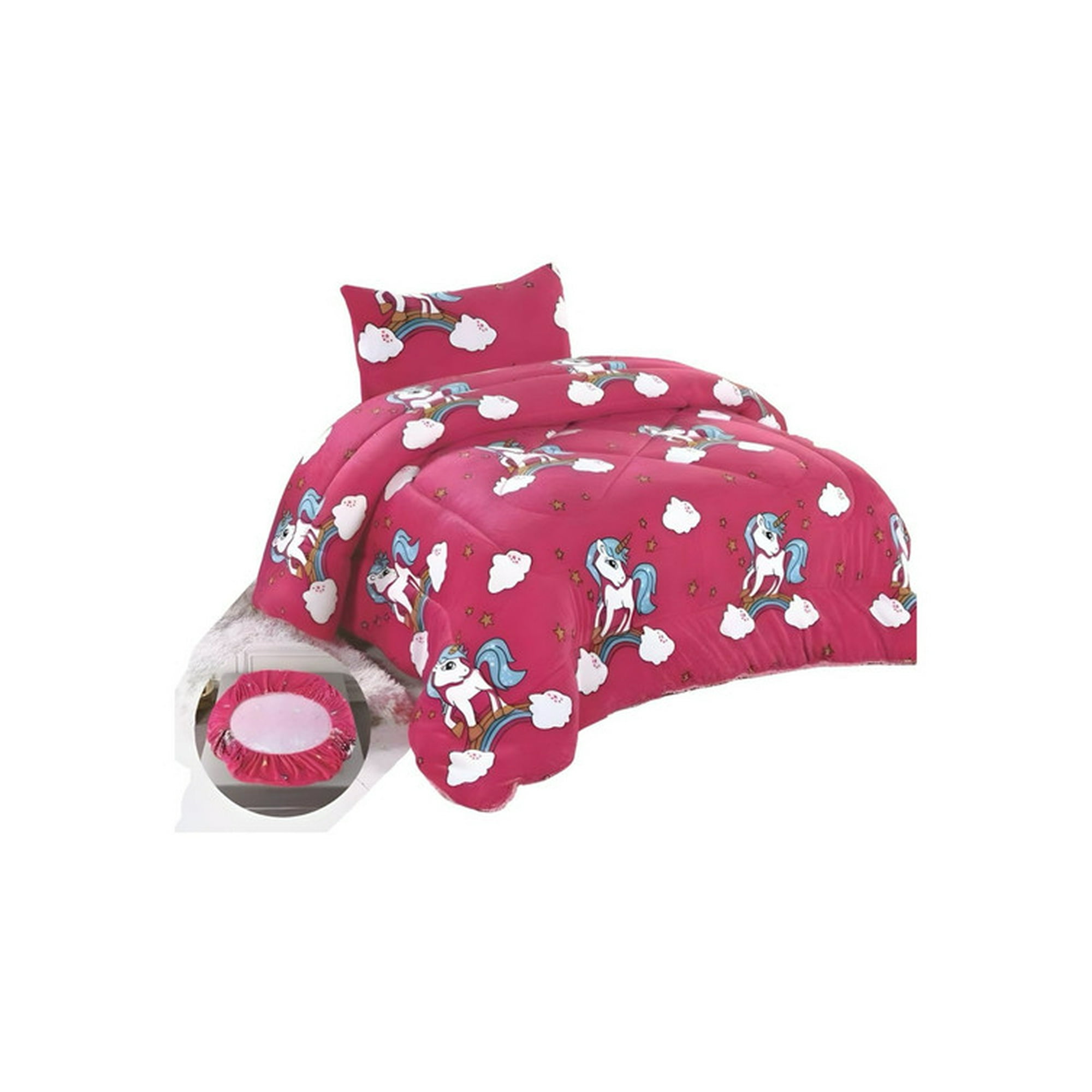 Casa Sol - Cobertor Infantil Invierno Grueso Plaza Y Media Unicornio