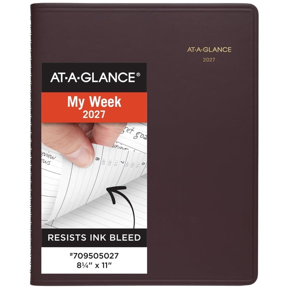 Agenda AT-A-GLANCE 21x26 cm Winestone 2027