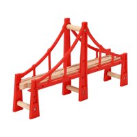 Magideal - Juego De Accesorios De Tren De Madera Juego De Expansión De Tren De Puente Para Favores De Fiesta Niños Pequeños Regalo De Cumpleaños Para Niños, Rojo