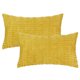thumbnail image 1 of Funda de cojín decorativa de pana REGALWOVEN, fundas de cojín a rayas suaves bohemias amarillas 12" x 20", 1 of 7