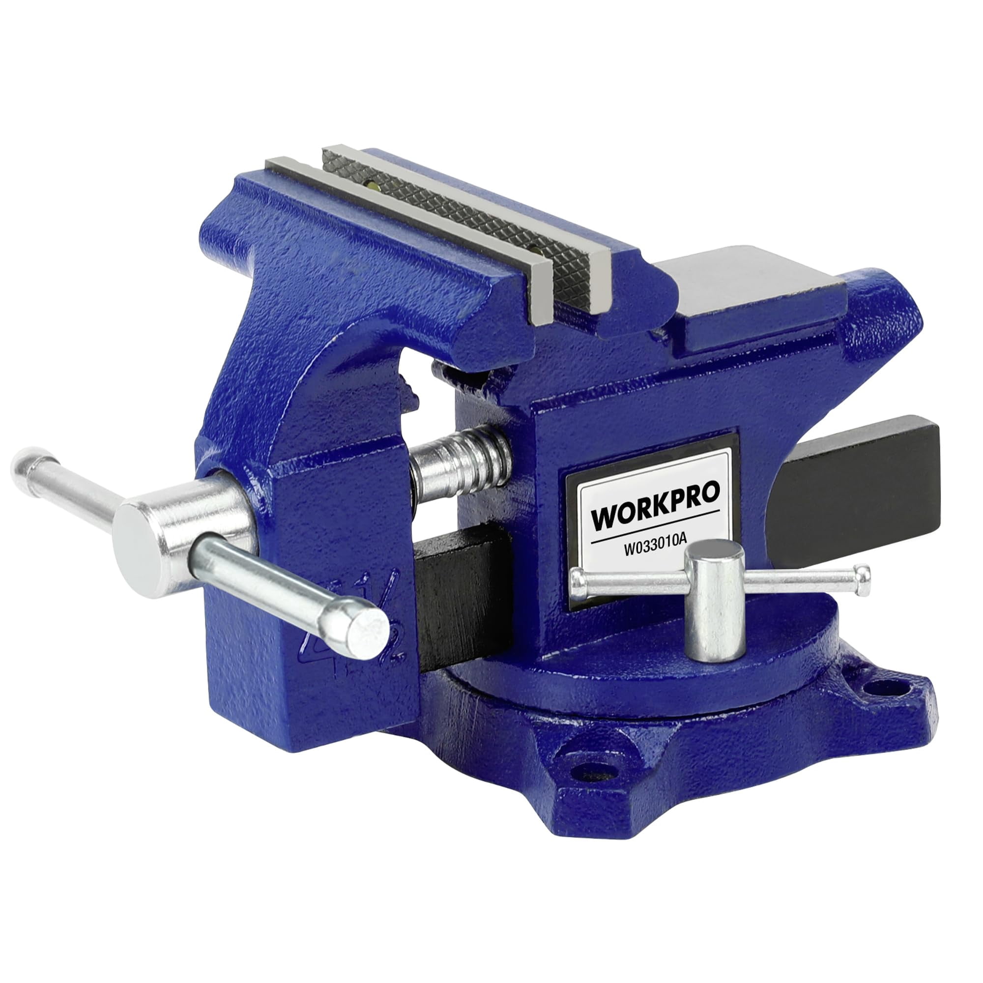 Base Giratoria Bench Vise Workpro De 4.5 Pulgadas Para Banco De Trabajo