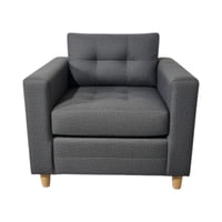 Diseños Valestrini - Poltrona Suecia Lino Gris Oscuro