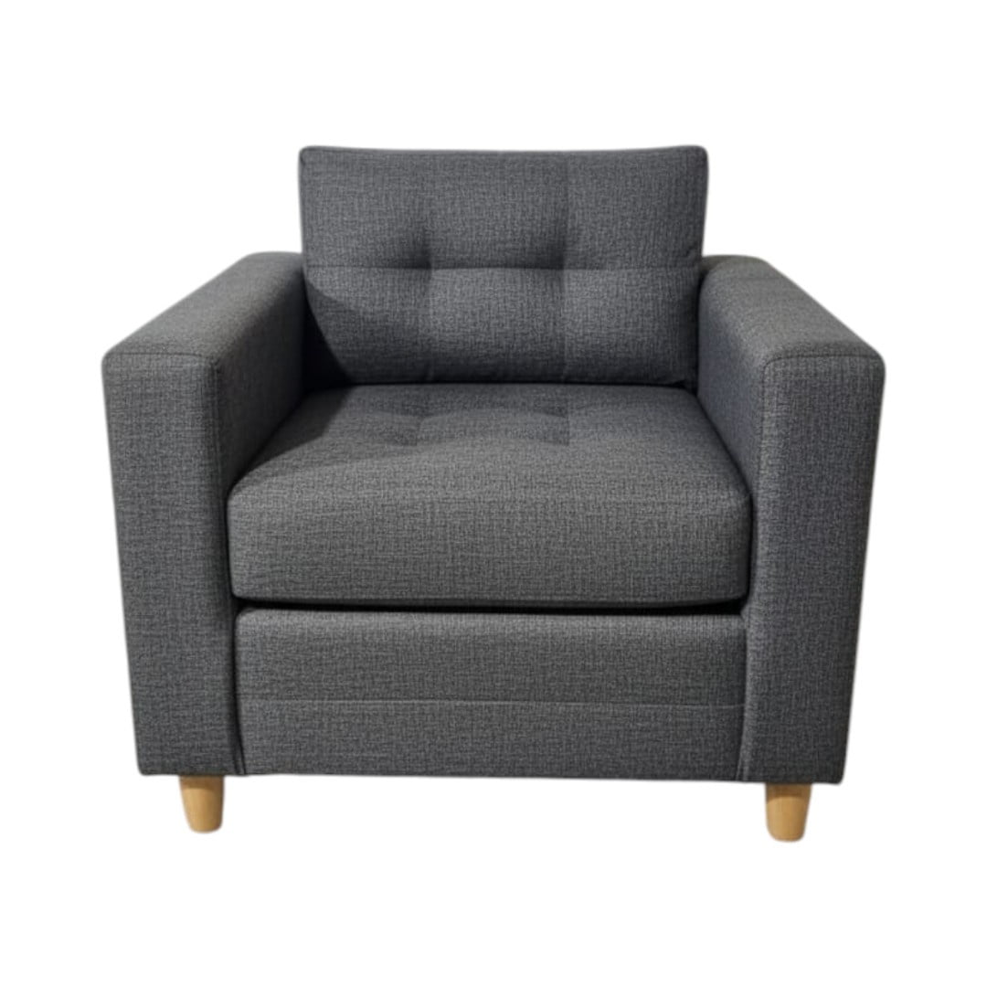 Diseños Valestrini - Poltrona Suecia Lino Gris Oscuro