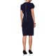 thumbnail image 3 of INSPIRE CHIC Vestido Formal de Trabajo para Mujer con Mangas de Pétalo 2025 Tendencia de Primavera Vestidos Ajustados a la Rodilla M Azul Marino, 3 of 5