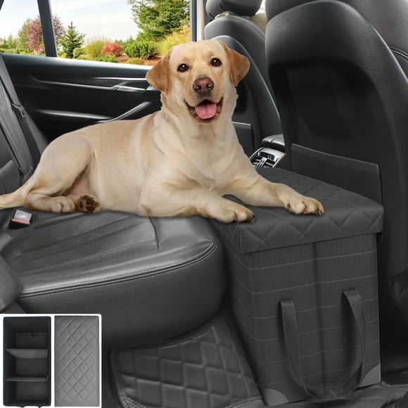 Asiento para mascotas LIONROGE, capacidad hasta 91 kg, con almacenamiento y plegable