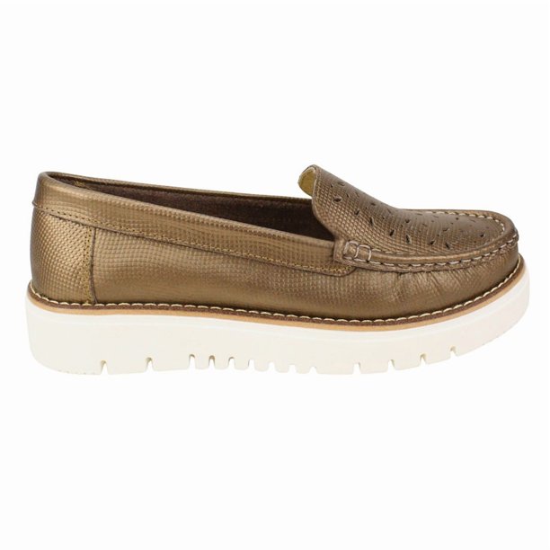 Mocasín Exs Troquelado Confort Cuero Bronce
