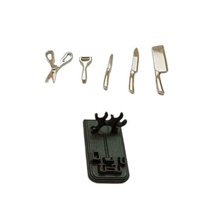 Magideal - Herramienta De Cocina En Miniatura A Escala 1/12, Juego De Juguetes De Simulación, Soporte De Piezas De Juguetes, Accesorios De Escena De Vida