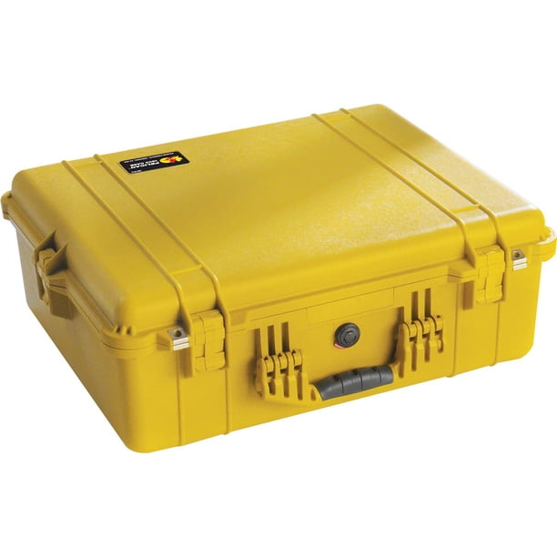 Funda para cámara Pelican 1600 con espuma impermeable, color amarillo, 21,43 x 16,50 x 7,87 cm
