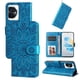 thumbnail image 4 of Funda tipo cartera FOXDOCK para Honor 100 , diseño girasol en relieve, cuero PU, cierre magnético, soporte y tarjetero, 4 of 5