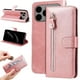 thumbnail image 1 of Funda con Cremallera para iPhone 17 Pro Max, Carcasa Cartera de Cuero PU con Soporte y Tarjetero, 1 of 5