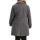 thumbnail image 3 of Abrigo de mujer talla grande Agnes Orinda con cuello vuelto, abotonado, cálido, largo con bolsillo 3X gris, 3 of 6