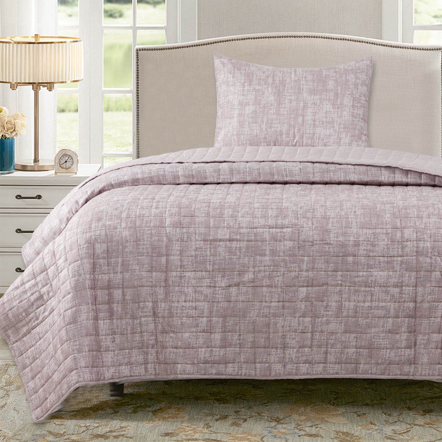 Dib - Quilt Reversible Textura 1.5p Taupe