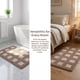 thumbnail image 5 of REGALWOVEN Alfombras de Baño Absorbentes Antideslizantes Alfombra de Baño a Cuadros Suave y Acolchada para Decoración del Hogar Marrón 32" x 20", 5 of 5