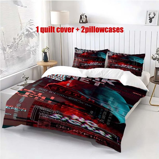 3pcs bedding Featuring a Cyberpunk Hacker Storm Theme Including a Duvet Cover And Pillowcases