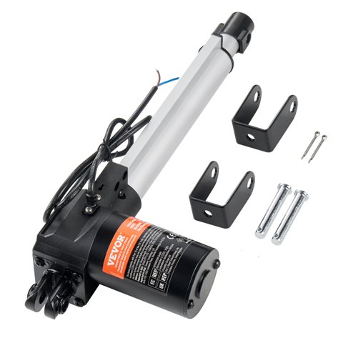 Actuador Lineal Vevor 12V 6000N 200 Mm Con Soporte De Montaje Ip44