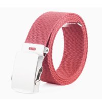 Ekoi - Cinturón Militar Lona Nailon Hebilla Metalizada Básico 110Cm Rosa Talla Única
