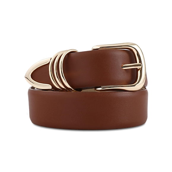 Cinturón RISANTRY para mujer de 3 cm, cuero y hebilla metálica