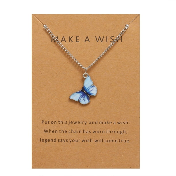 Gorgeous Butterfly Pendant Necklace - Adjustable Chain Jewelry Decoration for Women