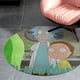 thumbnail image 4 of Rick y Morty: El Anime Alfombra Redonda de Felpa Coral, Antideslizante, No Desprende Pelusas, Lavable y Duradera para Salón, Dormitorio y Habitación de Niños 60cm, 4 of 6
