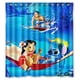 thumbnail image 1 of Cortina de ducha de Lilo y Stitch en el río, juego de cortinas de baño con ganchos, tamaño 60 x 72 pulgadas, 1 of 3
