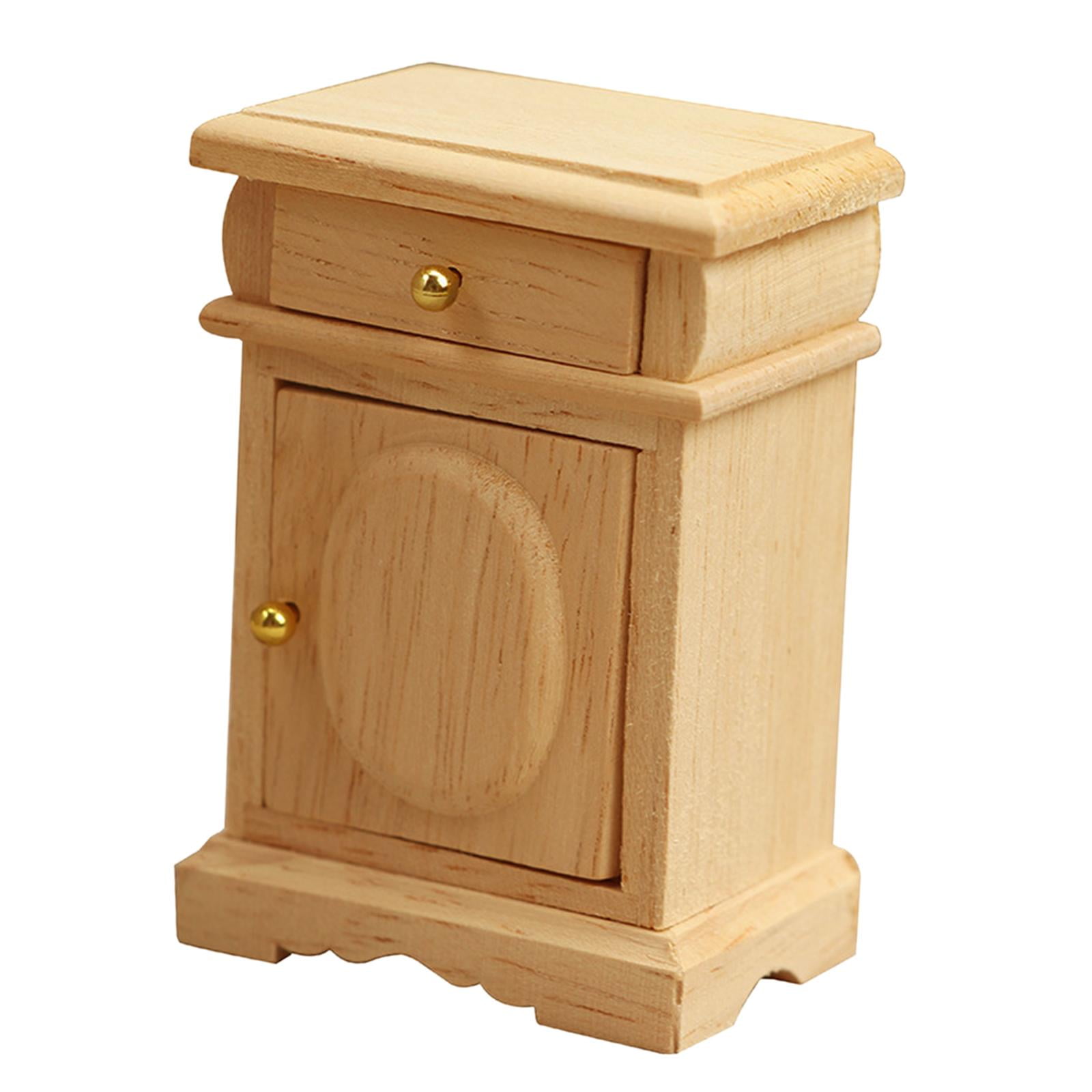 Bothyi - 1:12 Mesa De Madera Pequeña Con Cajón Para Suministros De Manualidades