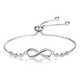 thumbnail image 1 of Pulsera infinito ajustable de plata ley S925 + bolsa + #5, 1 of 3