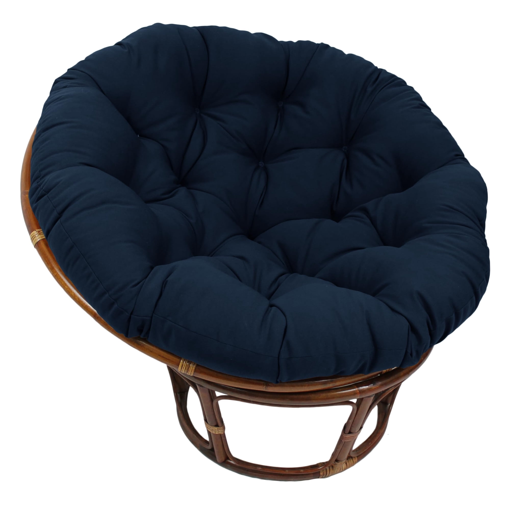 Cojín Para Silla Papasan Blazing Needles, Sarga Sólida, Azul Marino