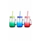 thumbnail image 1 of Vaso Bombilla Tapa Vidrio 400ML Reutilizable Multicolor, 1 of 12