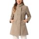 thumbnail image 1 of INSPIRE CHIC Abrigo de Mujer de Doble Botonadura con Cuello Alto y Manga Larga Midi Marrón Talla S, 1 of 6