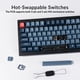 thumbnail image 4 of Teclado Mecánico Inalámbrico Keychron V3 Max TKL, QMK/VIA RGB Bluetooth/2.4 GHz/Con Cable, 87 Teclas Hot-Swappable con Switch Gateron Marrón, Compatible con Mac Windows Linux, 4 of 8
