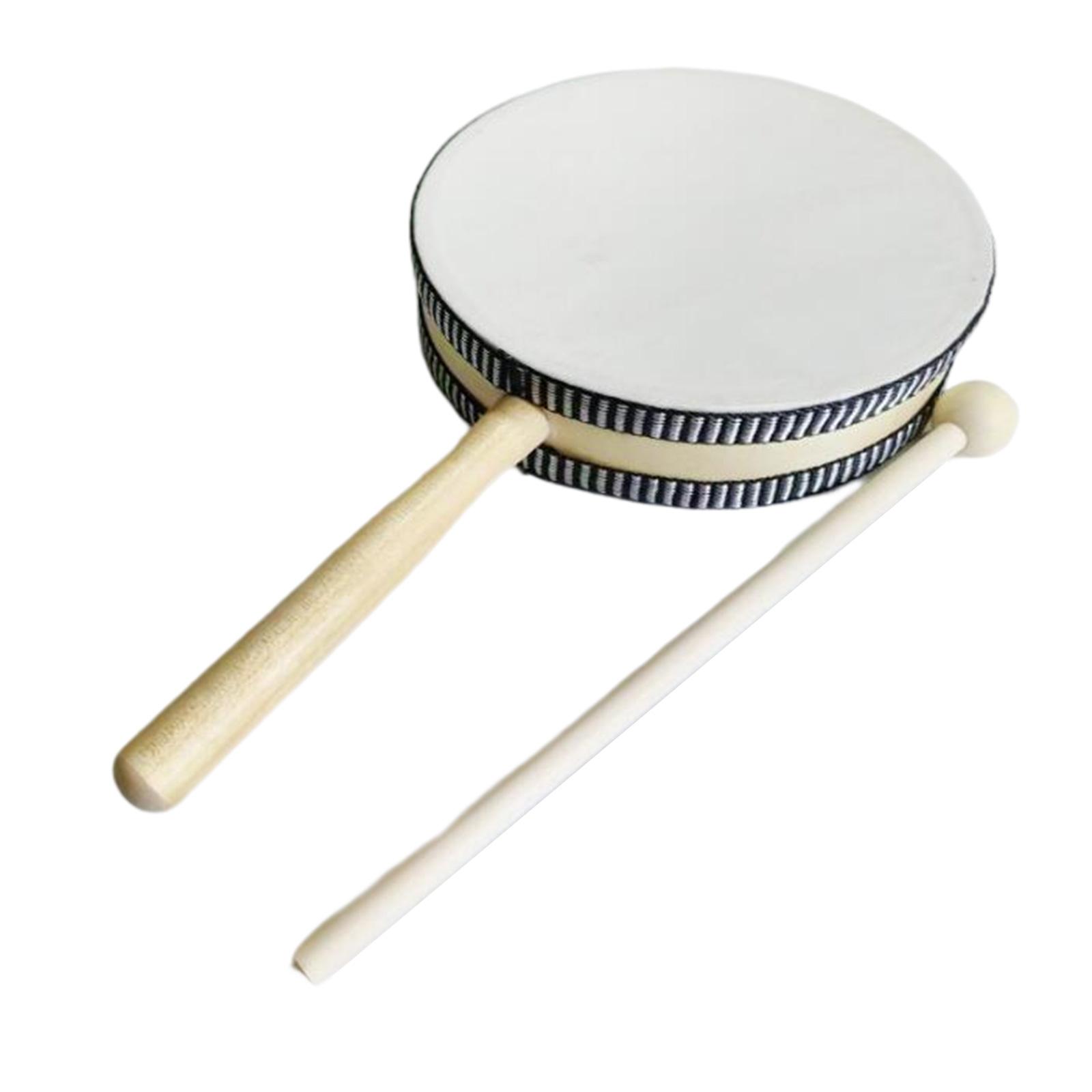 Bothyi - Instrumento De Percusión De Tambor Para Niños De 6 Pulgadas, Juguetes Para Suministros De Fiesta En Casa, Color De Madera Para Niños
