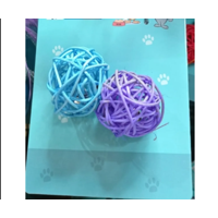 Genérico - Pelota De Mimbre Para Gatos Mascotas 2 Unidades