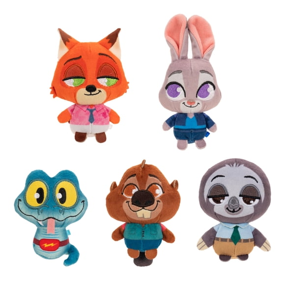 Minipeluche Disney Zootopia 2 Mystery Tails de 3 pulgadas, paquete de 5