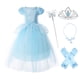 thumbnail image 1 of Vestido de princesa Costume JerrisApparel para niñas, 4T, azul con acceso., 1 of 8