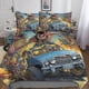 thumbnail image 3 of Juego De Ropa De Cama Con Estampado De Monstruos Impreso En 3d Para Niños Y Adultos Funda Nórdica Con Estampado De Coche Vintage Y Fundas De Almohada Funda De Microfibra Con Estampado De D, 3 of 3