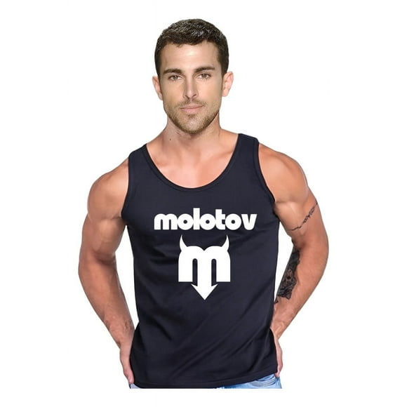 Polera Diseño Rock Molotov Hombre Musculosa Tank Gym talla L Negro Hombre