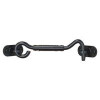 Bothyi - Cerradura De Puerta Corrediza De Granero, Pestillo De Ojo De Acero Inoxidable Para Puertas De Cercas De Madera, Negro