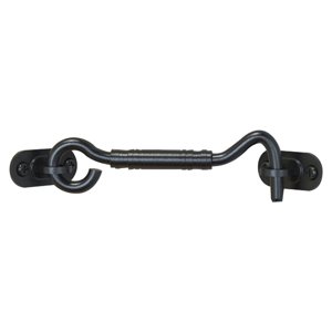 Bothyi - Cerradura De Puerta Corrediza De Granero, Pestillo De Ojo De Acero Inoxidable Para Puertas De Cercas De Madera, Negro