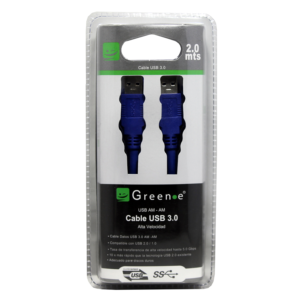 Green E - Cable Usb Macho A Macho / 2 Metros