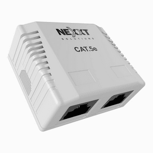 Nexxt Solutions - Roseta Sobre Puesta Rj45 Cat5E Con 2 Módulos Nexxt