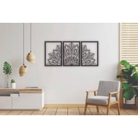 Genérico - Cuadros Decorativos Forma Mándala En Madera Mdf