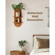 thumbnail image 2 of Estantería de pared Bamworld Boho Brown de 2 niveles para el baño del hogar, 2 of 6