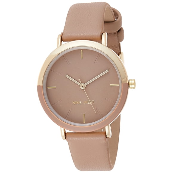Reloj Nine West NW/2346GPTN para mujer en tono dorado con correa color canela