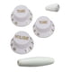 thumbnail image 3 of 3 Piezas De Perillas De Control De Tapa De Mango De Balancín único Para Guitarra, Accesorios De Guitarra DIY, Blanco Y Dorado, 3 of 5