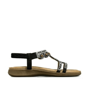 Sandalia Plana Comfort Pedrería Mujer Weide Js77