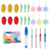 Magideal - 1 Juego De Enhebradores, Enhebrador De Bricolaje, Bucle De Alambre, Enhebrado De Puntadas, Máquina De Coser, Bordado, Enhebrado De Diy Amarillo Rojo Azul