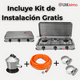 thumbnail image 4 of Cocina Encimera A Gas Licuado 3 Platos + Kit De Instalación Cocinilla Gris, 4 of 6