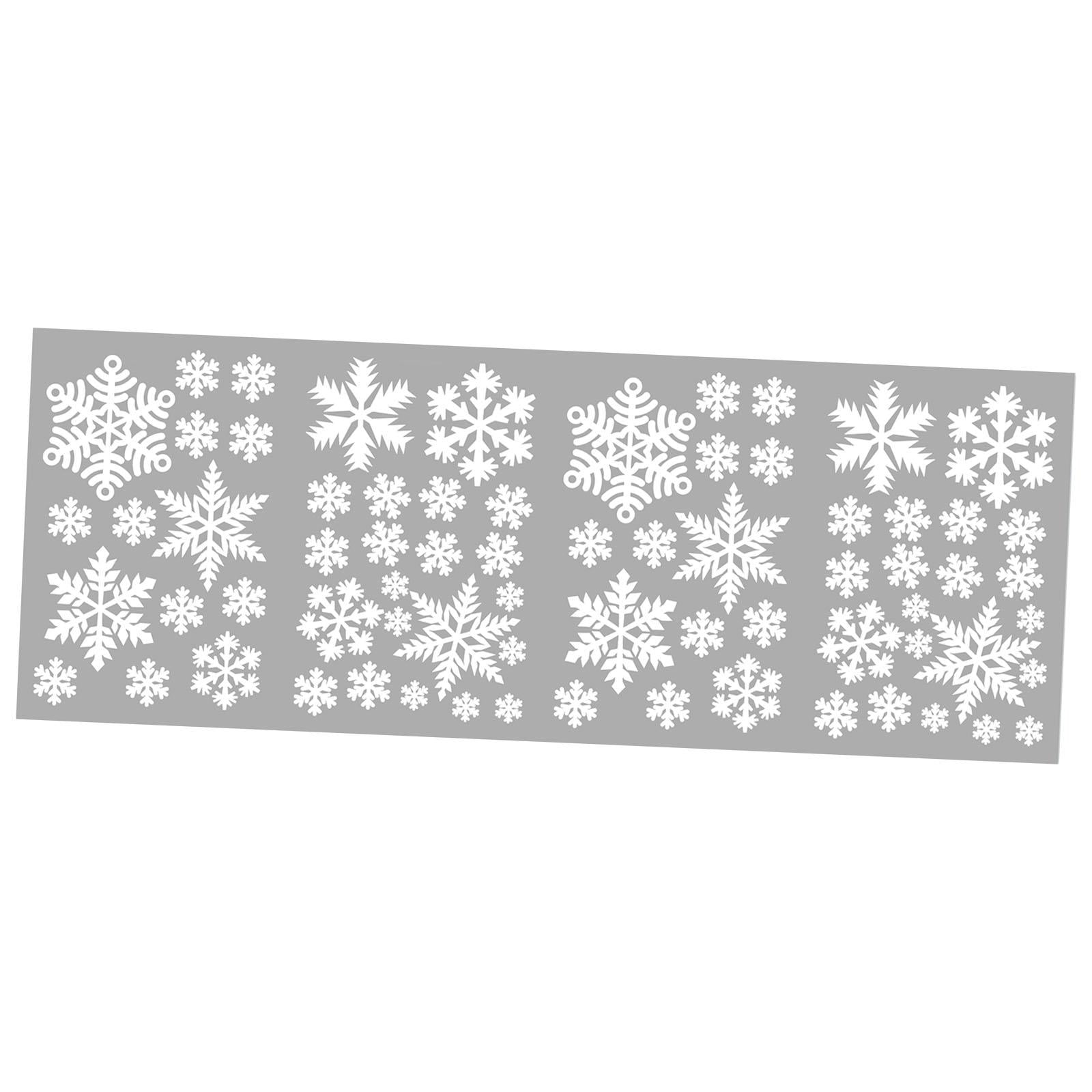 Magideal - Adhesivos Para Ventana Con Copos De Nieve Navideños, Pegatinas De Copos De Nieve Blancos, Calcomanías De Copos De Nieve Navideños Para Dormitorio,