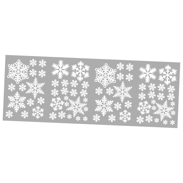 Adhesivos para ventana con copos de nieve navideños, pegatinas de copos de nieve blancos, calcomanías de copos de nieve navideños para dormitorio,